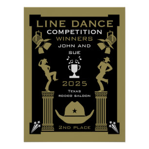 Póster Competencia Americana de Baile de Línea