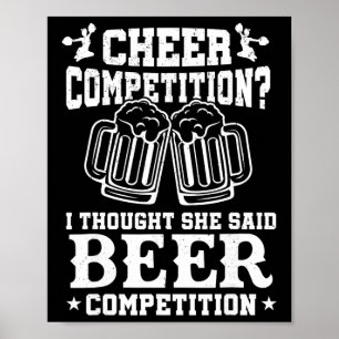 Póster Competencia de Animadoras Cerveza Divertida Mamá P