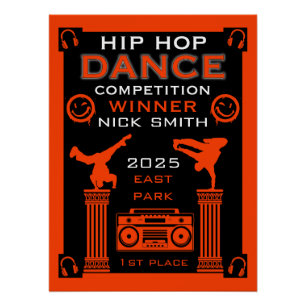 Póster Competencia de baile Hip Hop