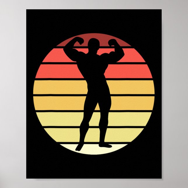 Póster Competencia de Bodybuilding Mens de elevación de p (Frente)