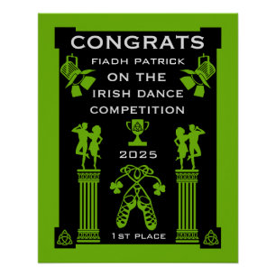 Póster Competencia de danza irlandesa