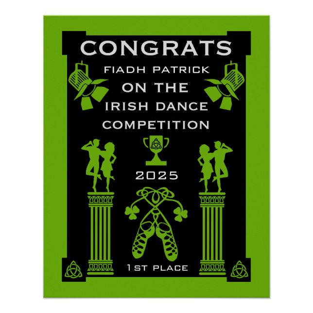 Póster Competencia de danza irlandesa (Anverso)