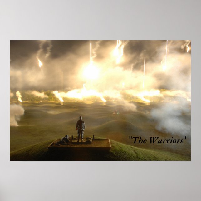 Póster Competencia de guerreros del ejército (Frente)