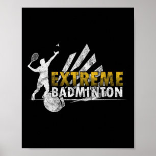 Póster Competencia de videojuegos Extreme Badminton Compe