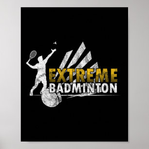 Póster Competencia de videojuegos Extreme Badminton Compe