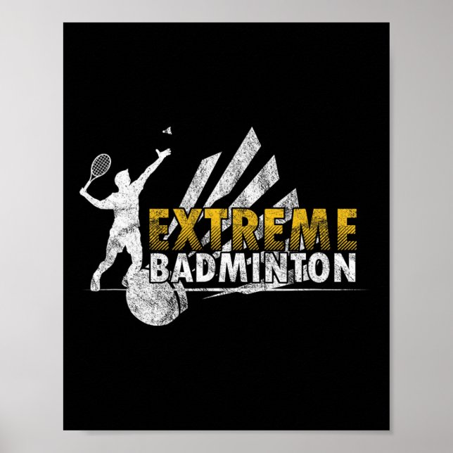 Póster Competencia de videojuegos Extreme Badminton Compe (Frente)