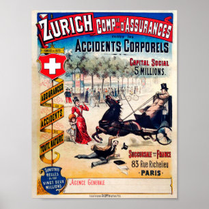 Póster Compie Zurich en los años 80