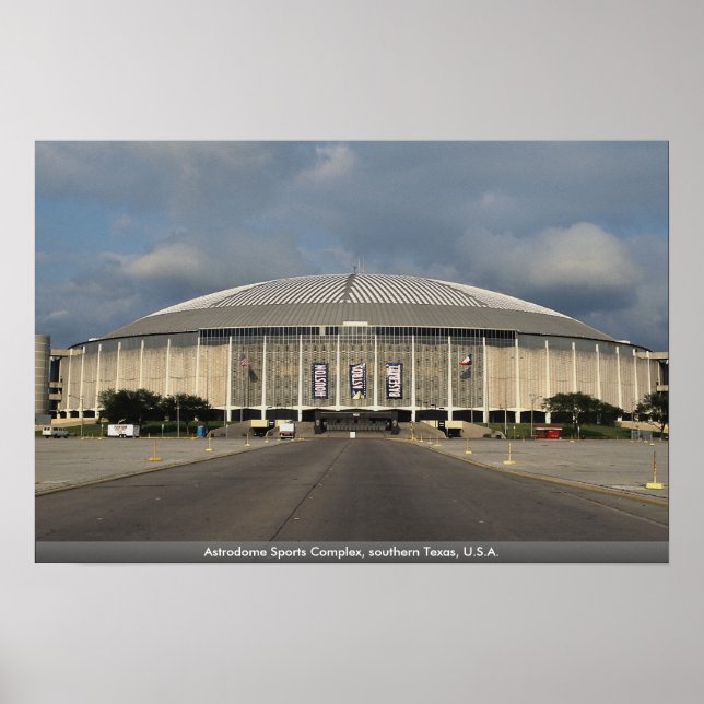 Póster Complejo Deportivo Astrodome, sur de Texas, EE.UU. (Frente)