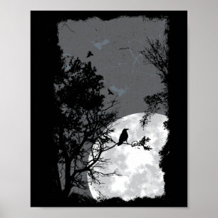Póster Completa tela de cuervo lúgubre de bosque vestuari