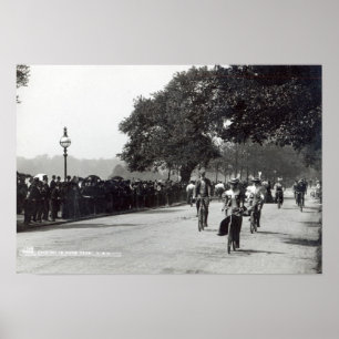 Póster Completando un ciclo en Hyde Park, c.1910
