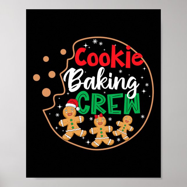 Póster Cómplice Baking Crew Funny Pajamas Familiar Navida (Frente)