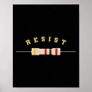 Póster Componente electrónico de resistencia Electrónica