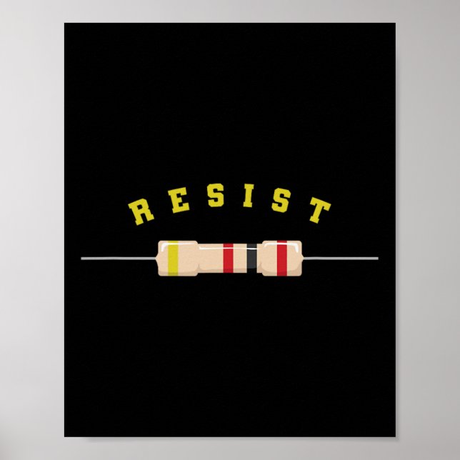 Póster Componente electrónico de resistencia Electrónica  (Frente)