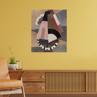 Póster Composición Cubista de Serge Charchoune Tonos Terr