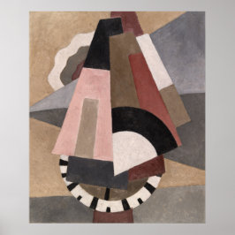 Póster Composición Cubista de Serge Charchoune Tonos Terr