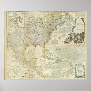 Póster Composición de América del Norte