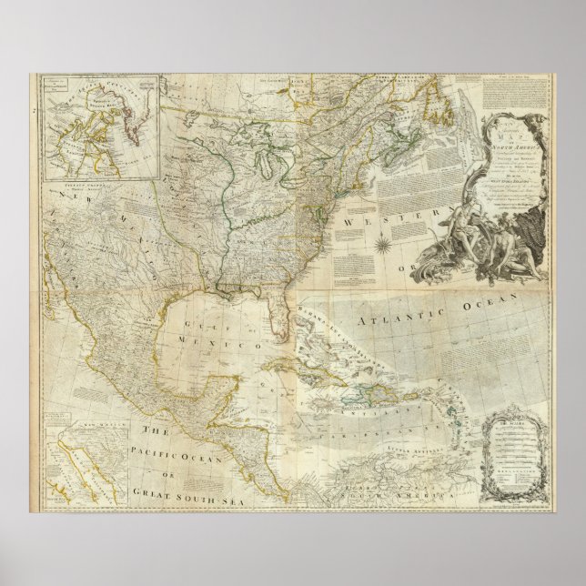 Póster Composición de América del Norte (Frente)