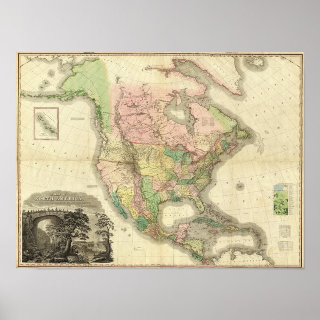 Póster Composición de América del Norte (Frente)
