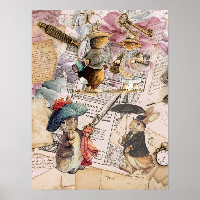 Póster composición de conejo de peter (Frente)