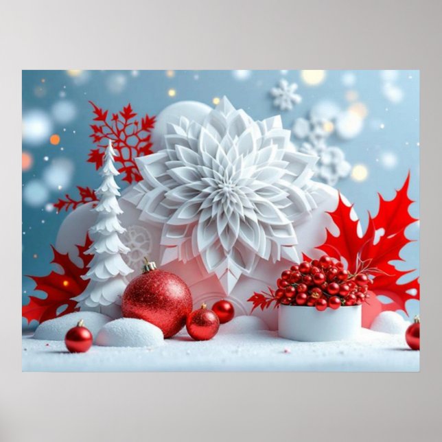 Póster Composición de Flor de Invierno (Frente)