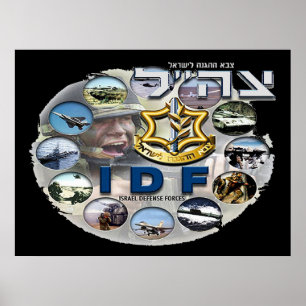 Póster Composición de IDF oscuro