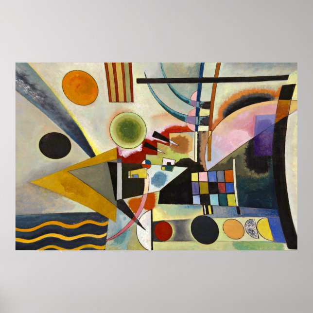 Póster Composición de Kandinsky pintura abstracta (Frente)
