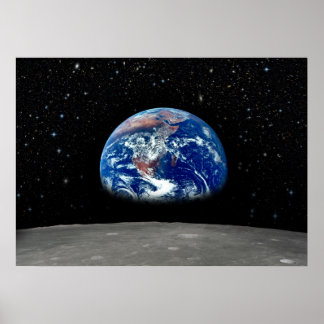 Póster Composición de la Tierra en ascenso