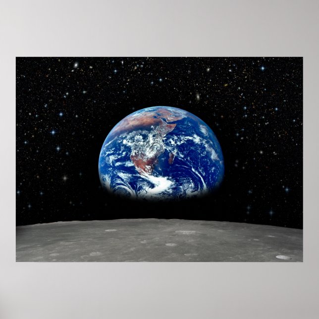 Póster Composición de la Tierra en ascenso (Frente)