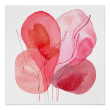 Composición de las acuarelas rosadas abstractas