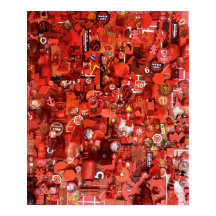 Composición de piezas de juego de tablero rojo