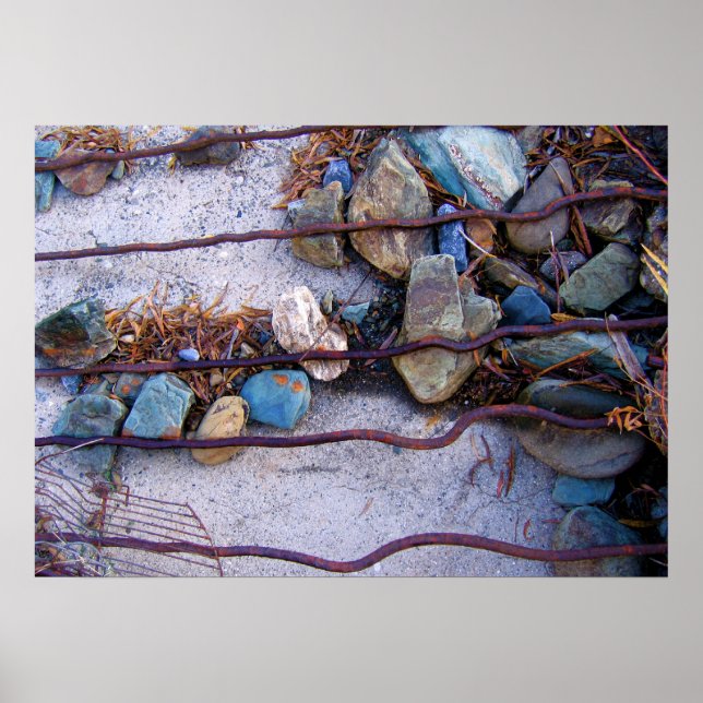 Póster Composición de rock fluvial (Frente)