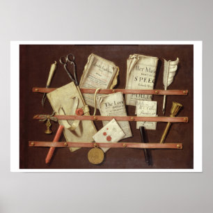 Póster Composición de Trompe L'Oeil