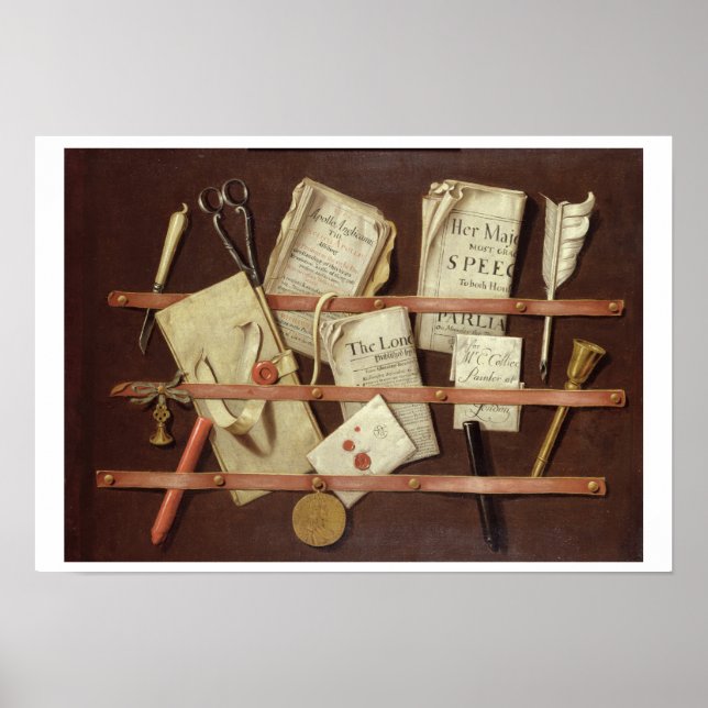 Póster Composición de Trompe L'Oeil (Frente)