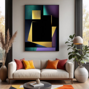 Póster Composición geométrica de lujo moderno