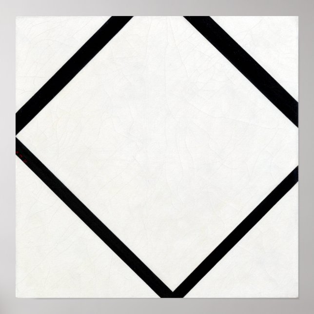 Póster Composición Mondriana Piet Nº 1 Lozenge con cuatro (Frente)