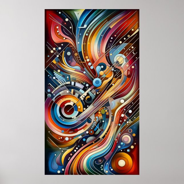 Póster Composición musical - pieza lírica abstracta 12 (Frente)