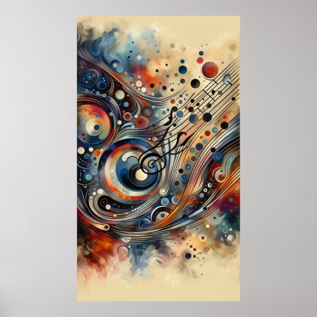 Póster Composición musical - pieza lírica abstracta 14 (Frente)