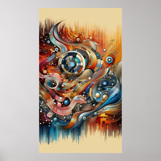 Póster Composición musical - pieza lírica abstracta 15 (Frente)