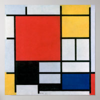 Composición rojo, amarillo, azul, negro | Mondriaa