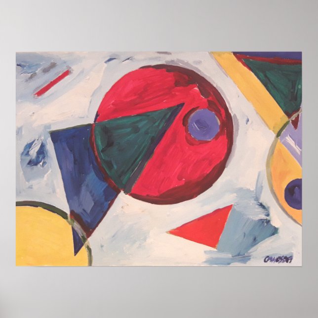 Póster Composición suprema con triángulo (Frente)