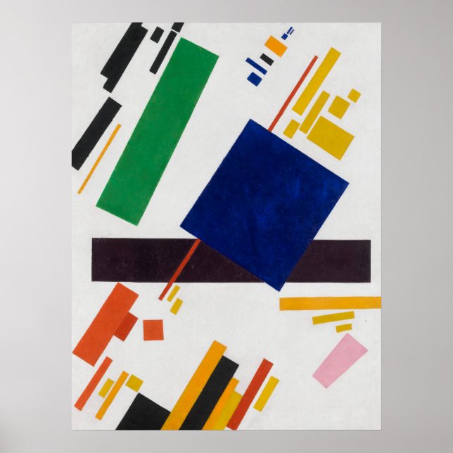 Póster Composición suprematisma de Kazimir Malevich (Frente)