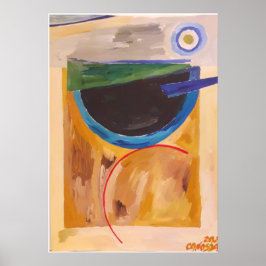 Póster Composición suprematista con semicírculo