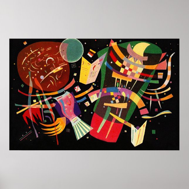Póster Composición X Abstracción biomórfica - Kandinsky (Frente)