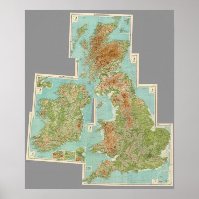 Póster Composite British Isles (Frente)