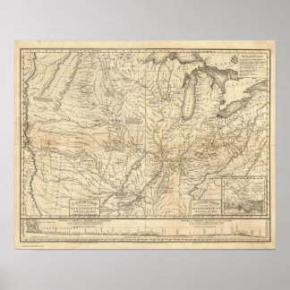 Póster Composite Country drained by the Mississippi