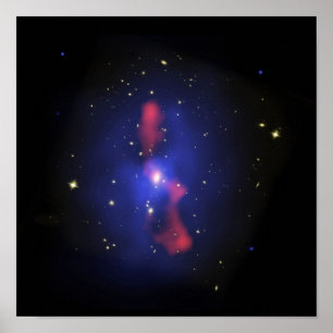 Póster Composite image of a galaxy cluster