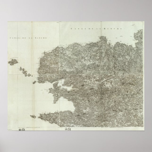 Póster Composite Map of France 6 (Frente)