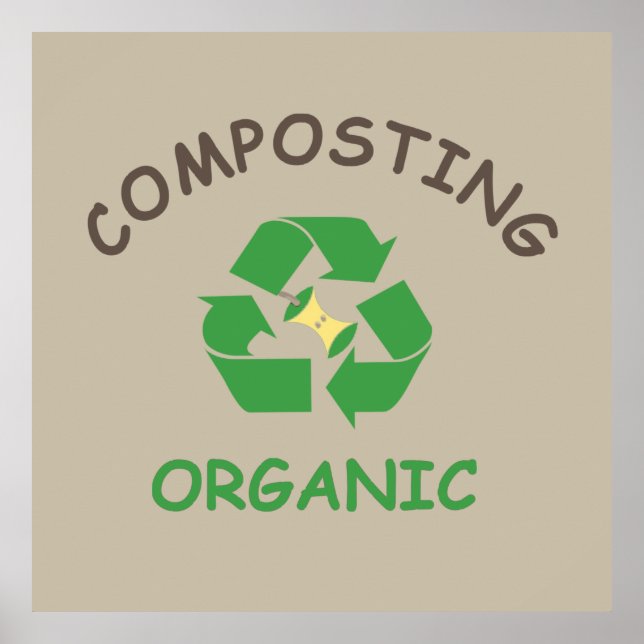 Póster compositor de compostaje de compost agricultura or (Frente)