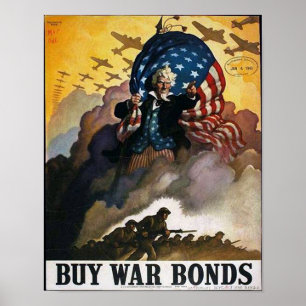 Póster ¡Compra bonos de guerra!