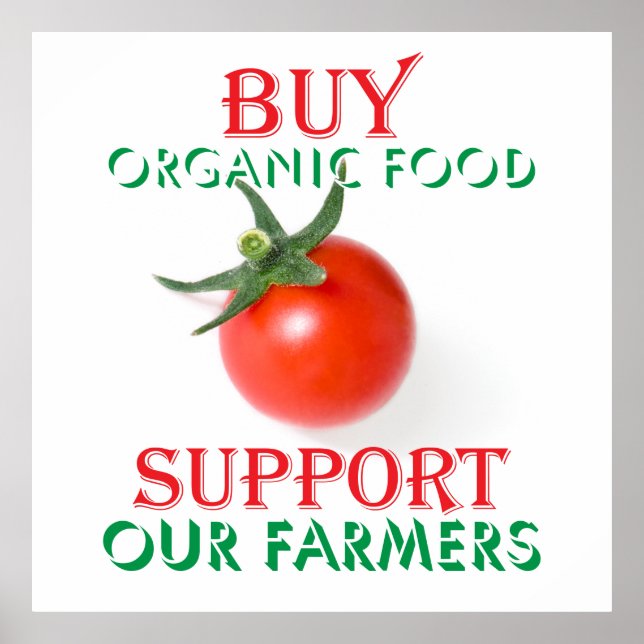 Póster Compra comida orgánica (Frente)